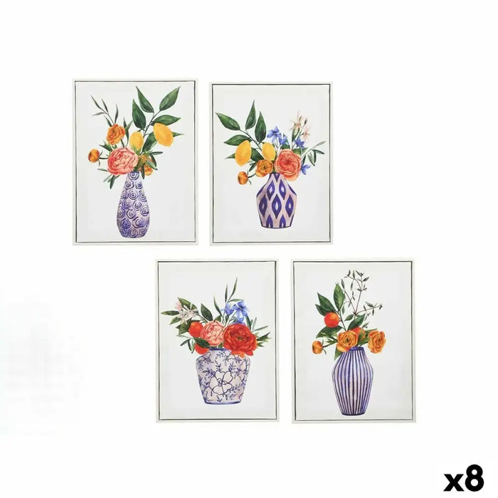 Canvas Gift Decor Vase 30 x 3 x 40 cm (8 Units) - Декорация и Осветление<<<Дом Градина<<<BigBuy&&&Картини и