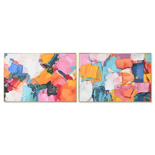 Canvas Home ESPRIT Abstract Urban 122,5 x 3,5 x 82,5 cm (2 Units) - Декорация и Осветление<<<Дом