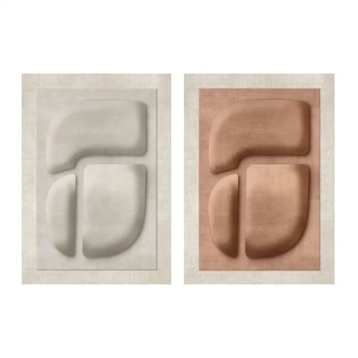 Canvas Home ESPRIT Brown Beige Abstract Scandinavian 80 x 3 x 120 cm (2 Units) - Декорация и Осветление<<<Дом