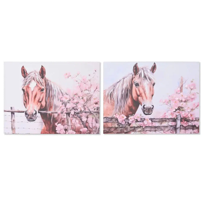 Canvas Home ESPRIT Canvas MDF Wood 80 x 2,5 x 60 cm - Декорация и Осветление<<<Дом Градина<<<BigBuy&&&Картини и