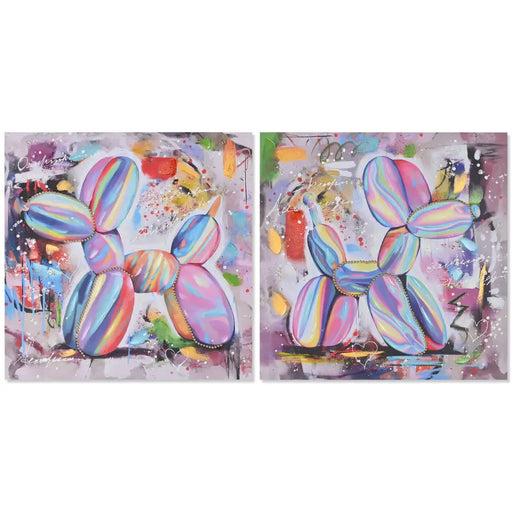 Canvas Home ESPRIT Canvas MDF Wood 80 x 3 x 80 cm - Декорация и Осветление<<<Дом Градина<<<BigBuy&&&Картини и