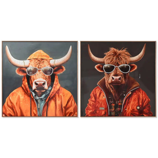 Canvas Home ESPRIT Canvas MDF Wood 82 x 4,5 x 82 cm - Декорация и Осветление<<<Дом Градина<<<BigBuy&&&Картини и