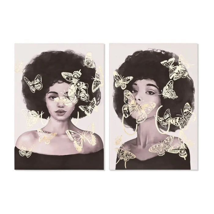 Canvas Home ESPRIT Pinewood Canvas 70 x 3,7 x 100 cm - Декорация и Осветление<<<Дом Градина<<<BigBuy&&&Картини и