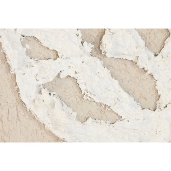 Canvas Home ESPRIT White Beige Leaf of a plant Cottage 62,5 X 3,5 X 62,5 CM (2 Units) - Декорация и Осветление<<<Дом