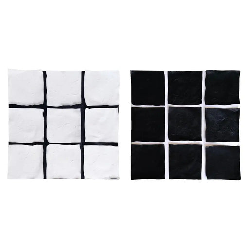 Canvas Home ESPRIT White Black Modern 80 x 4 x 80 cm (2 Units) - Декорация и Осветление<<<Дом