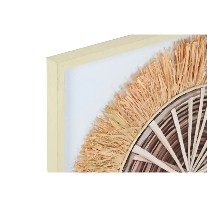 Canvas Home ESPRIT White Natural Boho 60 x 3 x 60 cm (2 Units) - Декорация и Осветление<<<Дом