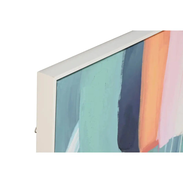 Canvas Home ESPRIT White Turquoise Abstract Urban 120 x 4 x 90 cm (2 Units) - Декорация и Осветление<<<Дом