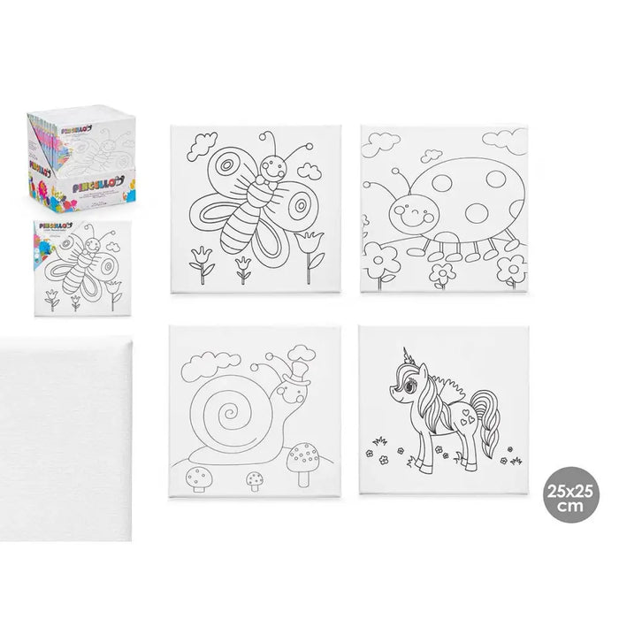 Canvas Pincello Wood Cloth 12 Units - Декорация и Осветление<<<Дом Градина<<<BigBuy&&&Картини и плакати<<<Декорация и