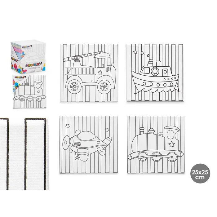 Canvas Pincello Wood Cloth 12 Units - Декорация и Осветление<<<Дом Градина<<<BigBuy&&&Картини и плакати<<<Декорация и