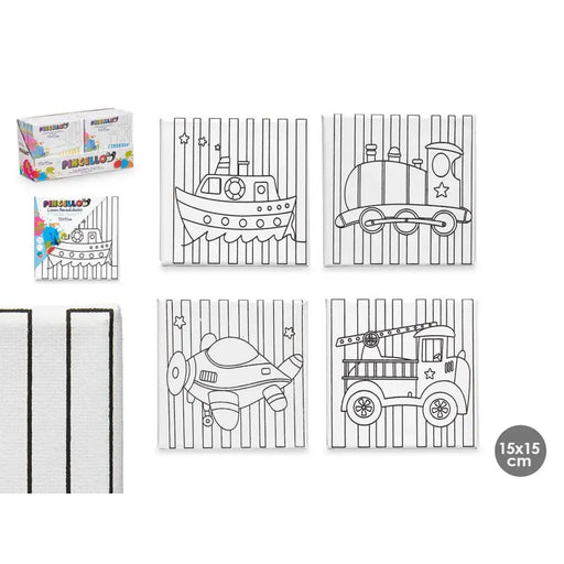 Canvas Pincello Wood Cloth 12 Units - Декорация и Осветление<<<Дом Градина<<<BigBuy&&&Картини и плакати<<<Декорация и