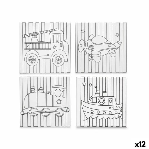 Canvas Pincello Wood Cloth 12 Units - Декорация и Осветление<<<Дом Градина<<<BigBuy&&&Картини и плакати<<<Декорация и