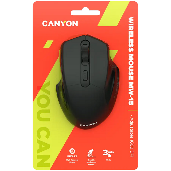 Canyon CNE-CMSW15B mouse - Мишки<<<Периферия<<<Компютри и периферия<<<TechMart&&&Мишки<<<Периферии<<<Лаптопи компютри и