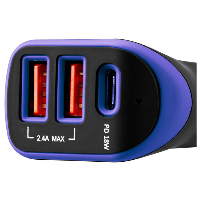 Charger Canyon CNE-CCA08PU 2xUSB 12-24/5V 2.4A 1xUSB-C PD 18W