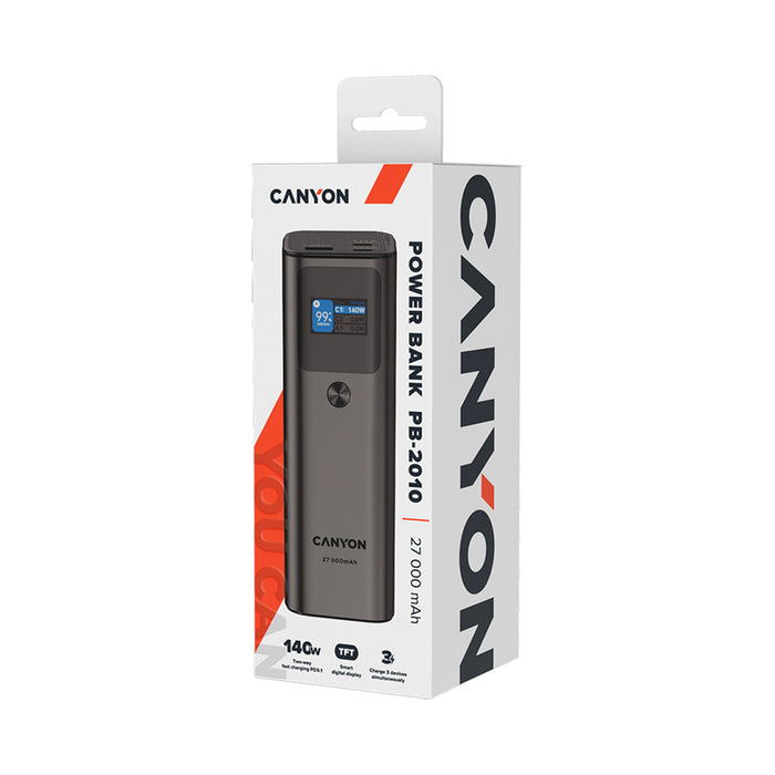 EXTERNAL BATTERY CANYON 27000 mAh CNE-CPB2010DG 140W TFT