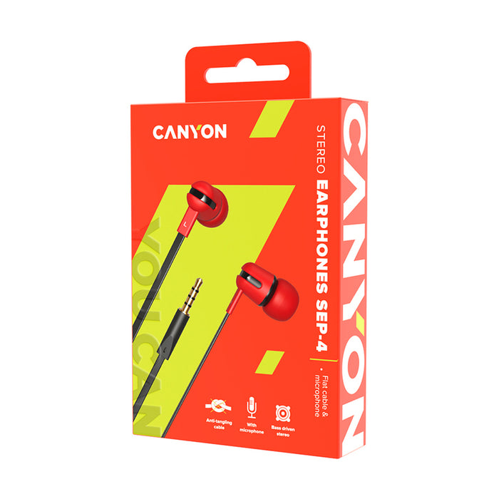 Headphones with microphone Canyon CNS-CEP4R, IN-EAR (PLUGS)