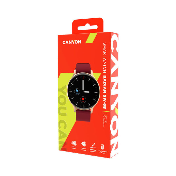 Smart watch CANYON BADIAN CNS-SW68RR 45 MM, HEART MONITOR, SPO2