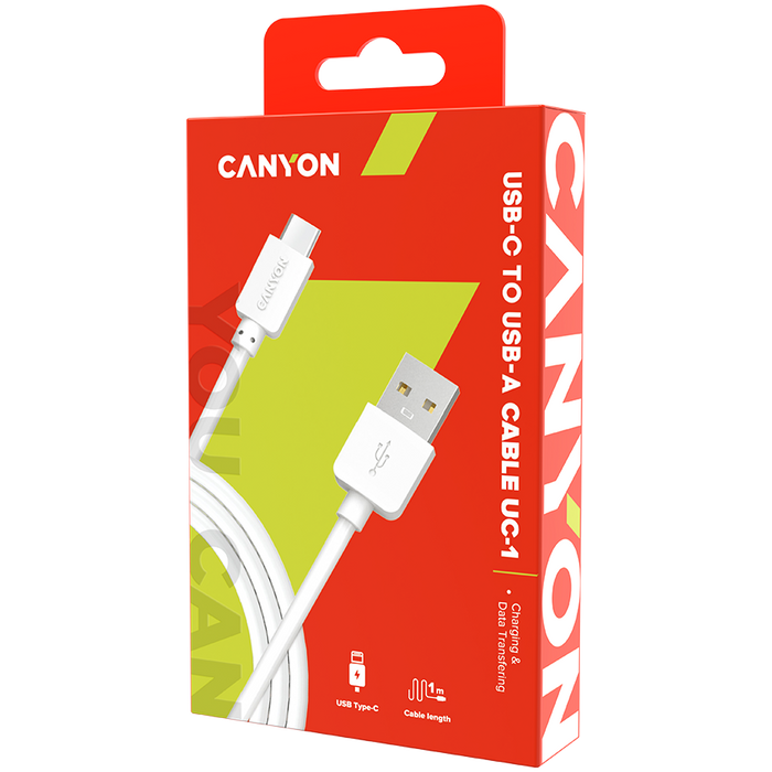 Cable CANYON CNE-USBC1W USB-USB C Type 1M