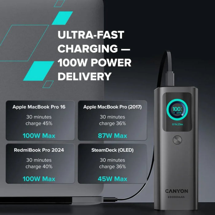 External battery Canyon CNS-CPB265DG 20000 mAh 165W