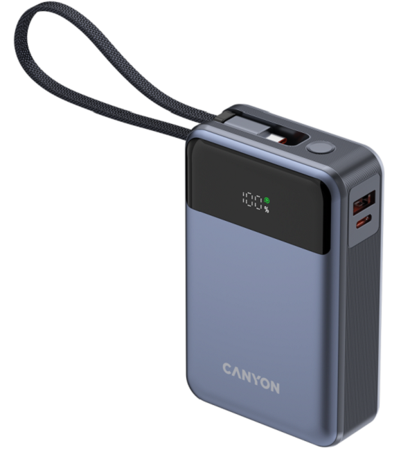 CANYON OnPower PB-600 20000 mAh POWER BANK CNS-CPB600DG Built-in USB-C cable