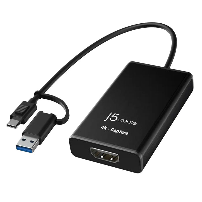 Capture adapter j5create JVA11 HDMI - USB-C 4K Black - TV Тунери и Видео устройства<<<Компютърни