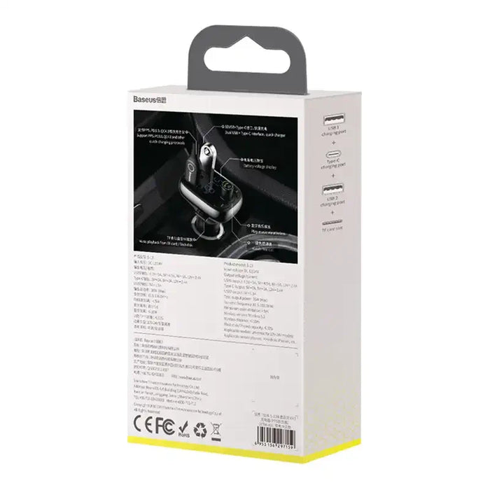 Car Bluetooth MP3 Player Baseus T Shaped S-13 Black OS - Car transmitters<<<Car accessories<<<InnproXML&&&Automotive