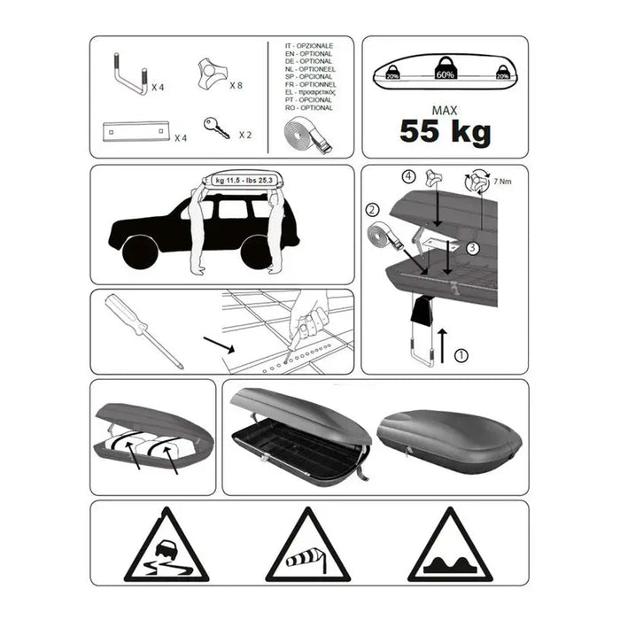 CAR BOX 320L ARTPLAST BA320 - Автобоксове и багажници<<<Външно оборудване<<<Авто и вело<<<Praktiker
