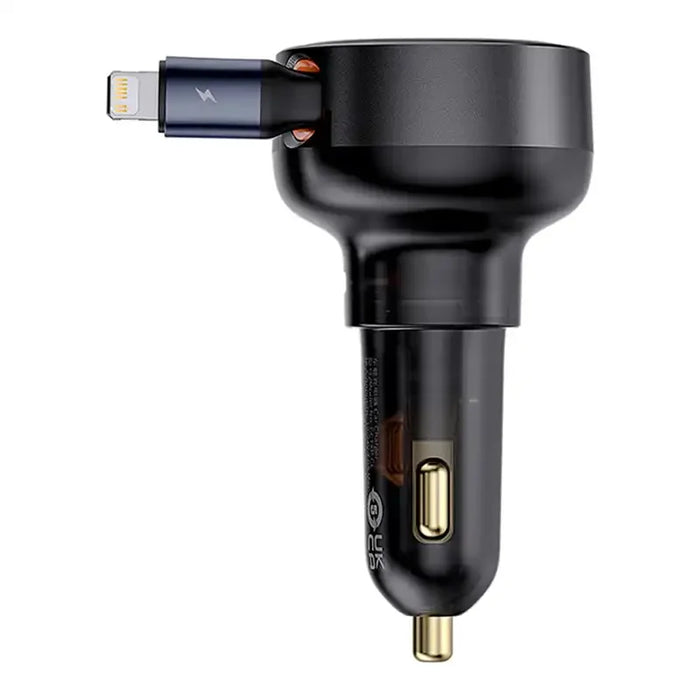 Car Charger Baseus Enjoyment Pro with lightning cable + USB-C 55W (black) - Car chargers<<<Chargers<<<GSM