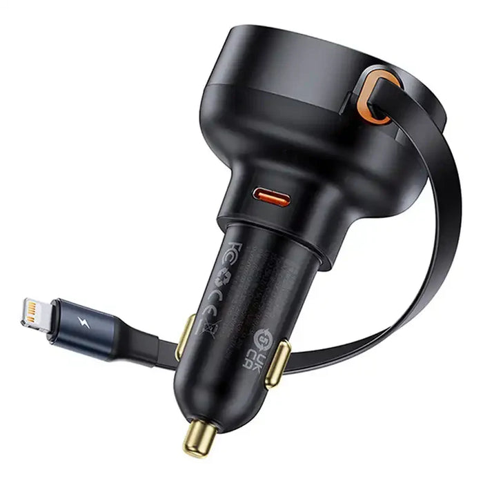 Car Charger Baseus Enjoyment Pro with lightning cable + USB-C 55W (black) - Car chargers<<<Chargers<<<GSM