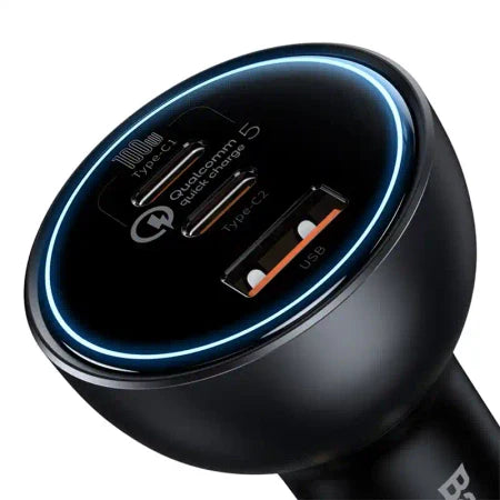 Car Charger Baseus Qualcomm USB 2x USB-C 160W (Grey) - Car chargers<<<Chargers<<<GSM Accessories<<<InnproXML&&&Cell