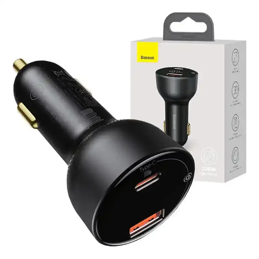 Car charger Baseus Superme USB USB-C 100W (black) - Car chargers<<<Chargers<<<GSM Accessories<<<InnproXML&&&Cell phone