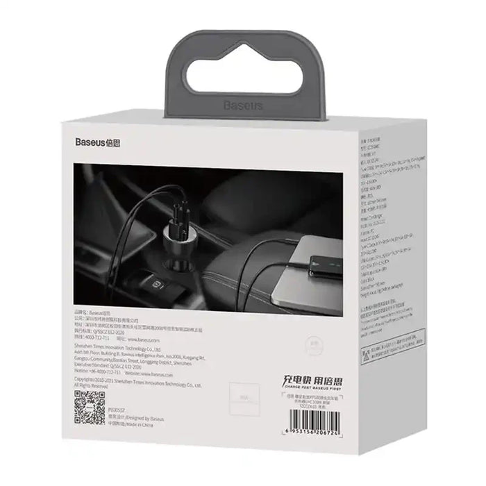 Car charger Baseus Superme USB USB-C 100W + USB-C cable (black) - Car chargers<<<Chargers<<<GSM