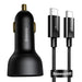 Car charger Baseus Superme USB USB-C 100W + USB-C cable (black) - Car chargers<<<Chargers<<<GSM