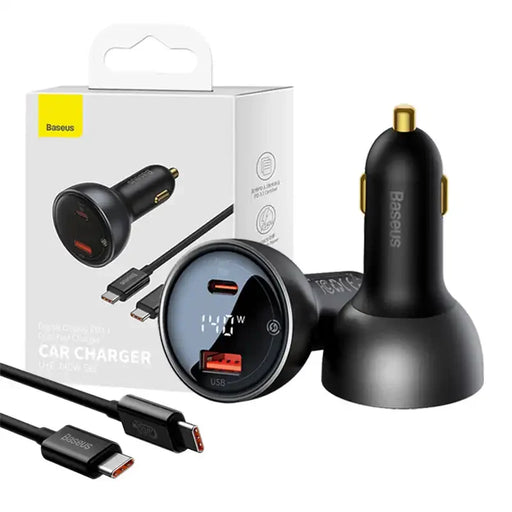 Car charger Baseus Superme USB USB-C 140W (black) - Car chargers<<<Chargers<<<GSM Accessories<<<InnproXML&&&Cell phone