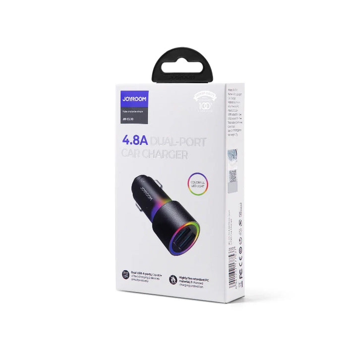 Car Charger Joyroom JR-CL10 2x USB 4.8A + Cable 3in1 (black) - Car chargers<<<Chargers<<<GSM