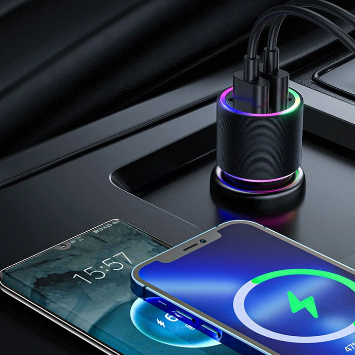 Car Charger Joyroom JR-CL10 2x USB 4.8A + Cable 3in1 (black) - Car chargers<<<Chargers<<<GSM
