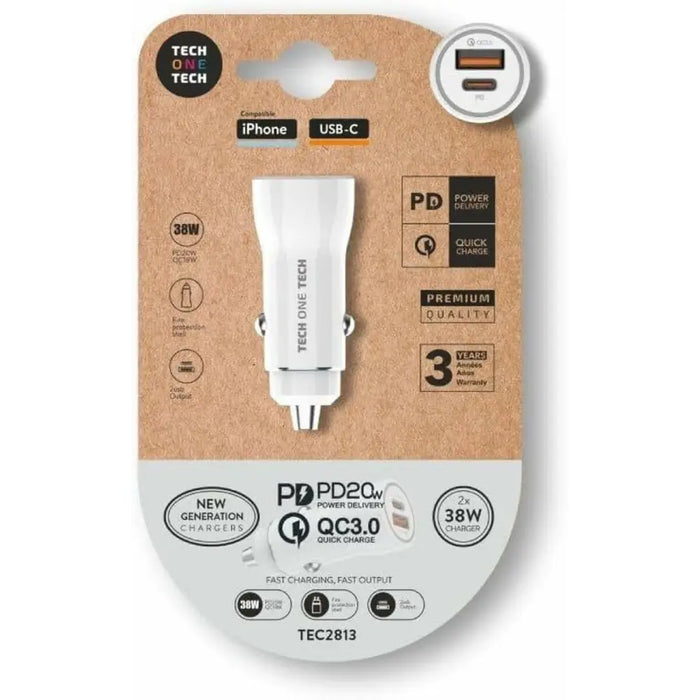 Car Charger Tech One Tech TEC2813 - Електроника GPS и Автомобил<<<Компютри| Електроника<<<BigBuy&&&USB зарядни за