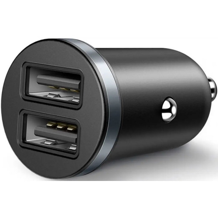 Car charger Xmart Dual USB 2.4A Black - Аксесоари за смартфон<<<Аксесоари<<<TechMart&&&Аксесоари за смартфон<<<Телефони