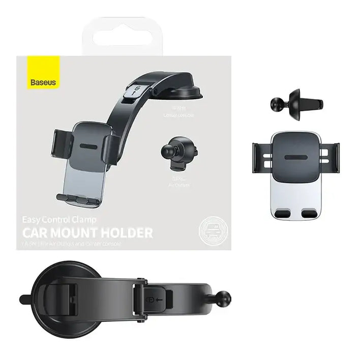 Car holder Baseus Easy Control Clamp for grille / dashboard (black) - Phone holders<<<Car