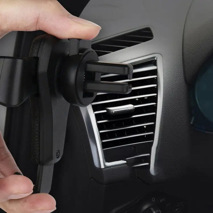 Car Holder H01 Black gravity car holder for the ventilation grille - Cell phone holders<<<HurtelXML