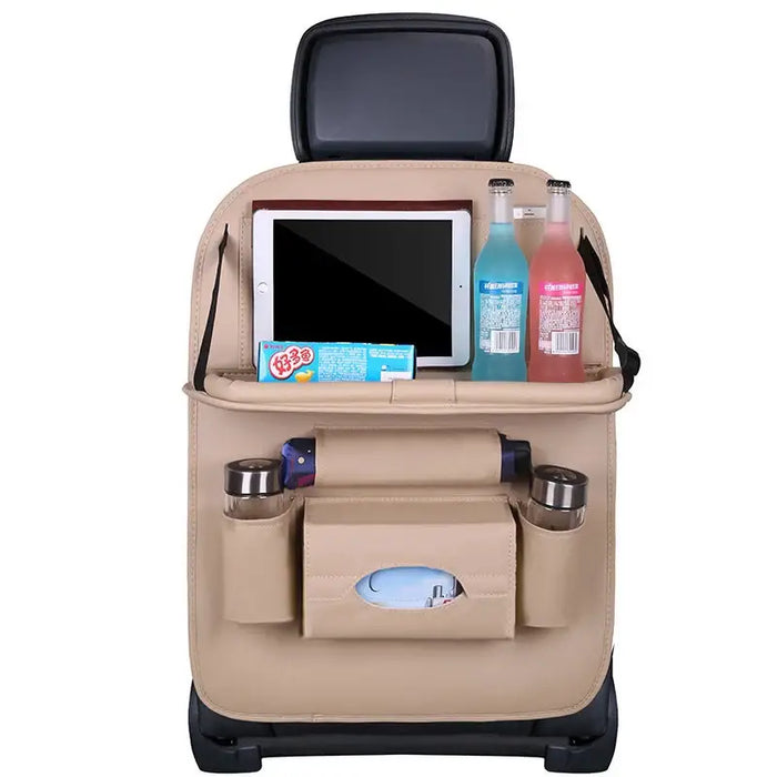 Car organizer for the seat foldable shelf mini car table beige - Other car accessories<<<HurtelXML