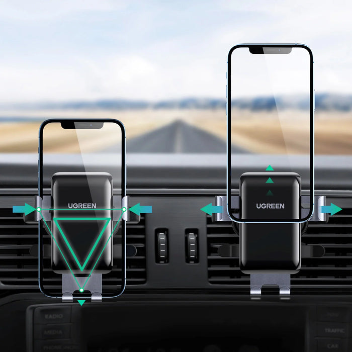Car Phone Holder - Round Grid Ugreen LP274 - Gray - Cell phone holders<<<HurtelXML