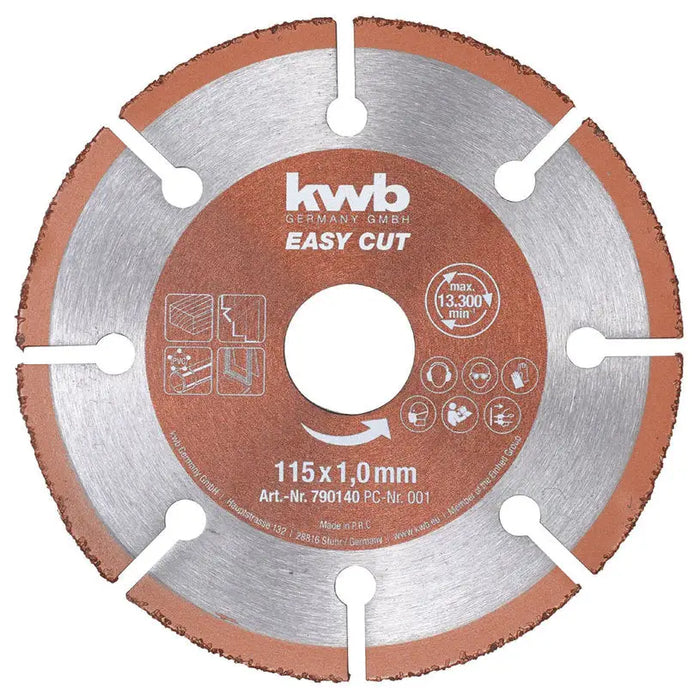 CARBIDE CUTTING DISC KWB 115x1x22.23 - Дискове за ъглошлайфи<<<Консумативи за електроинструменти<<<Инструменти и