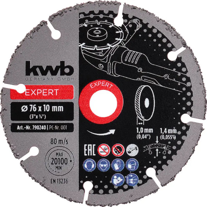 CARBIDE DISC KWB 76x1x10 mm - Дискове за ъглошлайфи<<<Консумативи за електроинструменти<<<Инструменти и