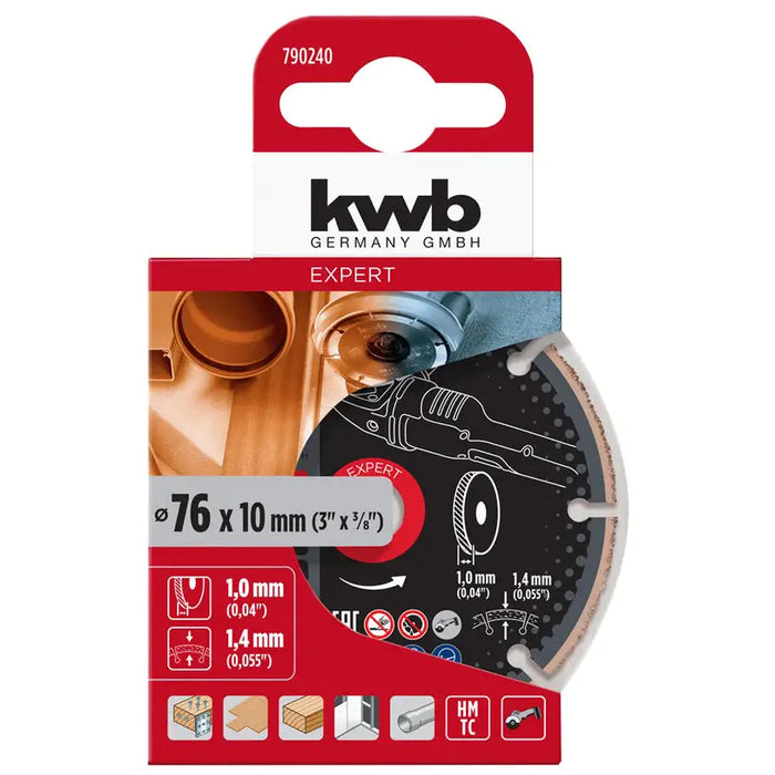 CARBIDE DISC KWB 76x1x10 mm - Дискове за ъглошлайфи<<<Консумативи за електроинструменти<<<Инструменти и