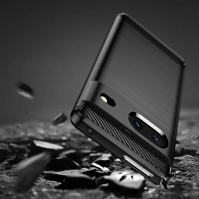 Carbon Case flexible cover for Google Pixel 7 black - Cell phone cases and covers<<<HurtelXML