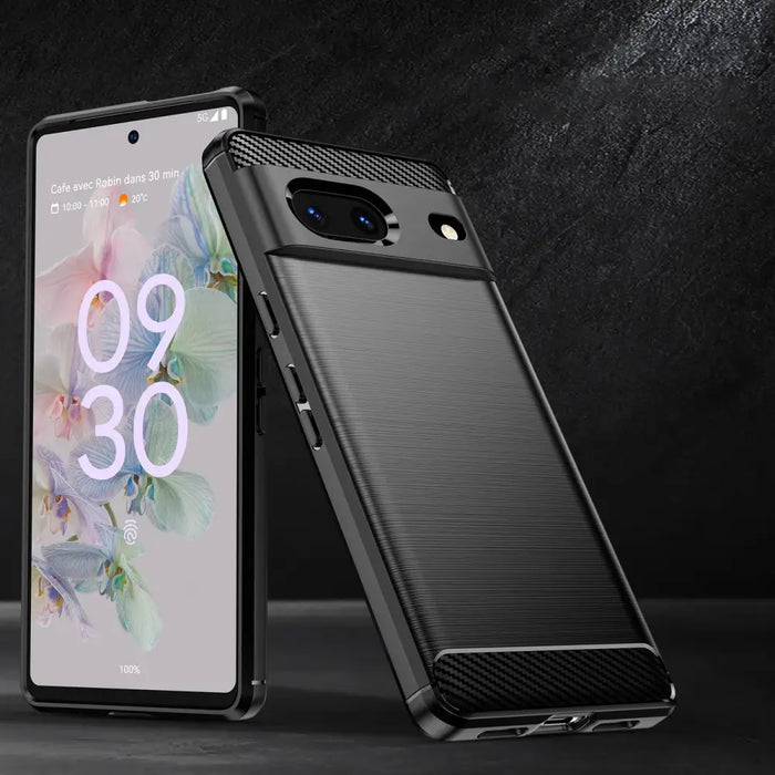 Carbon Case flexible cover for Google Pixel 7 black - Cell phone cases and covers<<<HurtelXML