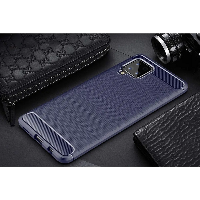 Carbon Case Flexible Cover TPU Case for Samsung Galaxy A42 5G black - Cell phone cases and covers<<<HurtelXML
