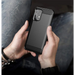 Carbon Case Flexible Cover TPU Case for Samsung Galaxy A72 4G black - Cell phone cases and covers<<<HurtelXML