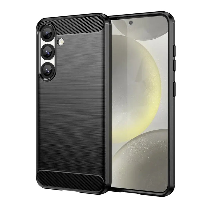 Carbon Case Flexible Silicone for Xiaomi 14T Pro - Black - Cell phone cases and covers<<<HurtelXML
