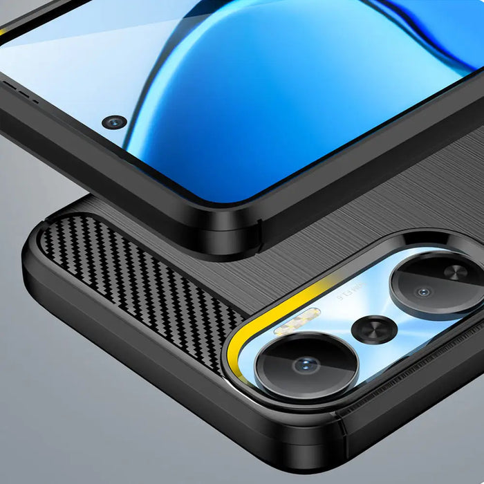 Carbon Case case for Infinix Hot 20 flexible silicone carbon cover black - Cell phone cases and covers<<<HurtelXML